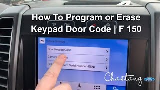 How To Program or Erase Keypad Door Code  F 150 [upl. by Cinimmod]