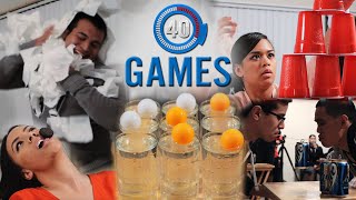 Minute to Win It Games The 40 Greatest Party Games PART 1 [upl. by Retsim]