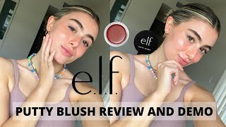 ELF PUTTY BLUSH REVIEW AND FIRST IMPRESSIONS  DRUGSTORE CREAM BLUSH [upl. by Maleeny]