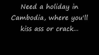 Holiday in Cambodia by The Dead Kennedys lyrics [upl. by Tabbatha435]