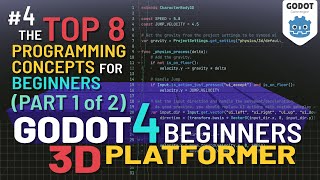 Godot 4 3D Platformer Lesson 4 Coding 101 Part 1 [upl. by Alegna]