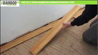 How to Install Bamboo Flooring Tongue amp Groove  Over Underlay [upl. by Brothers]