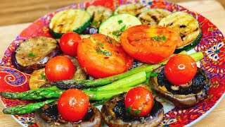 PARRILLADA DE VERDURAS ASADAS  Una Chef en la Cocina [upl. by Adnirb88]