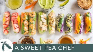 5 Healthy Spring Roll Recipes  A Sweet Pea Chef [upl. by Asirehc25]