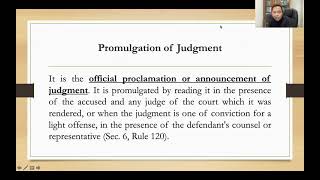 Part 14 Rule 120 Judgment [upl. by Erbas]