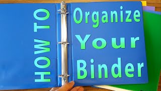 How To Organize Your Binder  Mr Riedl [upl. by Aihsekat374]