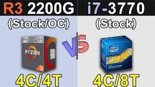 R3 2200G Vs i73770  RTX 2060  New Games Benchmarks [upl. by Berthold4]