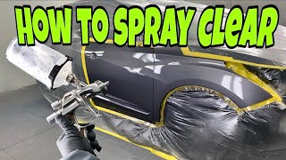 Car Painting How to Spray Clearcoat [upl. by Dodson147]