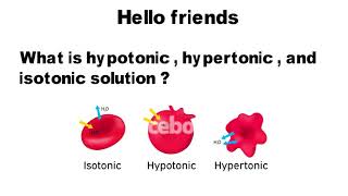 Hypertonic  hypotonic and Isotonic solution Science student [upl. by Lynett122]