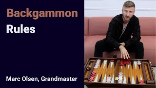 Backgammon Rules explained by Grandmaster Marc Olsen [upl. by Mulvihill]