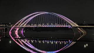 Bettendorf View of the I74 Mississippi River Bridge [upl. by Tarttan457]