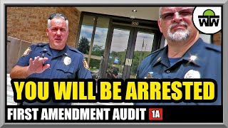 TYRANT COPS WANT TO ARREST US  UNLAWFULLY TRESPASSED  FIRST AMENDMENT AUDIT WITH AMAGANSETT PRESS [upl. by Jangro345]