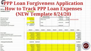 PPP Loan Forgiveness Application  How to Track PPP Loan Expenses NEW Template 82420 [upl. by Tibbs]