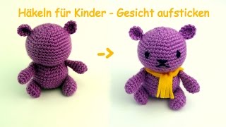 Amigurumi häkeln Gesicht sticken [upl. by Aiselad]