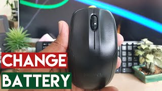 How To Change Battery in Logitech Wireless Mouse M150 [upl. by Aidnahs275]