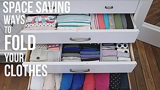 How to Fold Your Clothes to Save Space  HGTV [upl. by Aneram]