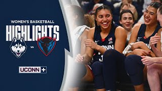 HIGHLIGHTS  UConn Womens Basketball at DePaul [upl. by Allis250]