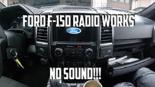 Ford F150 Radio Works  No SoundAudio  How to Fix [upl. by Gerc922]