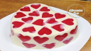 GELATINA MOSAICO DE CORAZONES TRES LECHES ❤ [upl. by Sonaj]