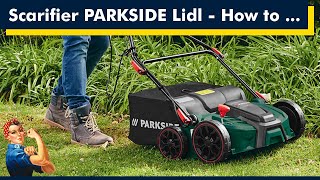 PARKSIDE Electric Scarifier  Aerator from Lidl how to scarify the lawn [upl. by Pippas805]