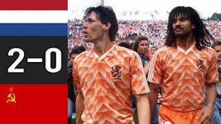 Netherlands 2 x 0 Soviet Union Gullit Van Basten ● 1988 Euro Final Extended Goals amp Highlights HD [upl. by Artinad]