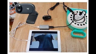 How to live streaming logitech external webcam with iOS iPhone iPad [upl. by Adora]