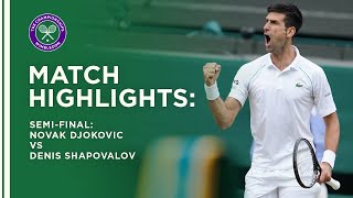 Novak Djokovic vs Denis Shapovalov  SemiFinal Highlights  Wimbledon 2021 [upl. by Annaeoj]