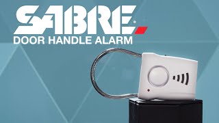 SABRE Door Handle Alarm  Security Alarm Sound and Easy Installation [upl. by Enahsal]