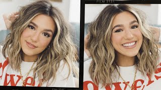 BEACH WAVES ON MID LENGTH HAIR TUTORIAL  2021 [upl. by Atteras]