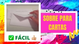 ¿Cómo hacer un sobre de papel para cartas PASO a PASO [upl. by Oirasan]