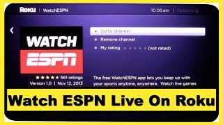 Watch ESPN Live On Roku [upl. by Singleton]