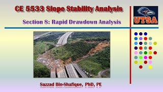 Slope Stability Analysis Rapid Drawdown [upl. by Yellac]