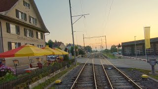 ★ 🇨🇭 Wil  Weinfelden  Romanshorn cab ride Mittelthurgaubahn Switzerland 082019 [upl. by Priestley513]