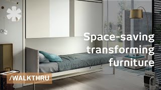 Space saving furniture that transforms 1 room into 2 or 3 [upl. by Silsbye276]