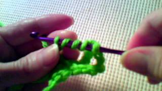 How to Crochet  Front Post Double Treble Crochet [upl. by Idieh]