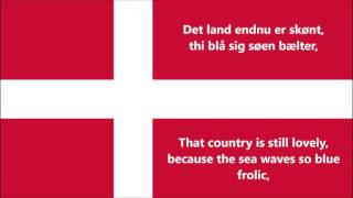 Anthem of Denmark  Danmarks Nationalsang DKEN lyrics [upl. by Lovash]