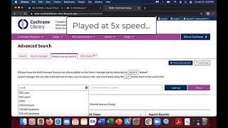 DNP Video 06  Creating a search in Cochrane Library [upl. by Secilu657]