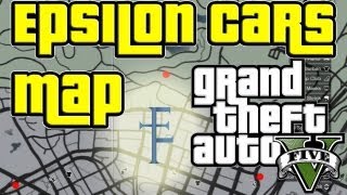 GTA 5  Map to all the Epsilon Car Locations  Where to find the Kifflom Cars [upl. by Lauraine]