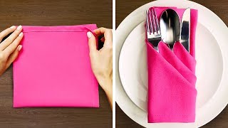 27 NAPKIN FOLD IDEAS [upl. by Anyrb]