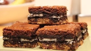 How To Make Slutty Brownies Cookie Oreo Brownies [upl. by Nosyaj]