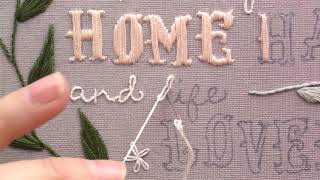 How to Embroider Letters Using the Stem Stitch [upl. by Adlare837]