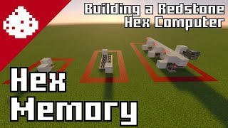 Redstone Hex Computer Ep 2 Hex Memory [upl. by Akienaj]