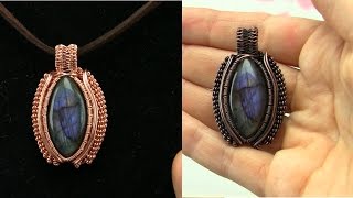 Wire Wrapped Coiled Pendant Tutorial Cabochon [upl. by Lledraw600]