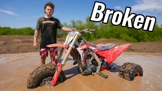 Mudding CRF 450 Three Wheeler [upl. by Keifer778]