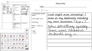 KS1 Writing Week 10  Lesson 1 Diary Writing [upl. by Velma]