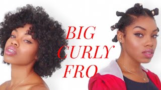 How To  The Perfect BIG Curly Fro [upl. by Milah]