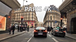 Paris 4K  Classic Paris Streets  Driving Downtown [upl. by Sedinoel]