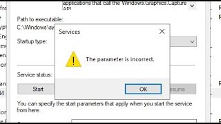 How to change quotThe parameter is incorrectquot on Windows Services [upl. by Eussoj870]