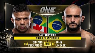 Bibiano Fernandes vs John Lineker  ONE Championship Full Fight [upl. by Greenquist]