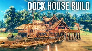 Valheim Large Dock House Build [upl. by Quinn]